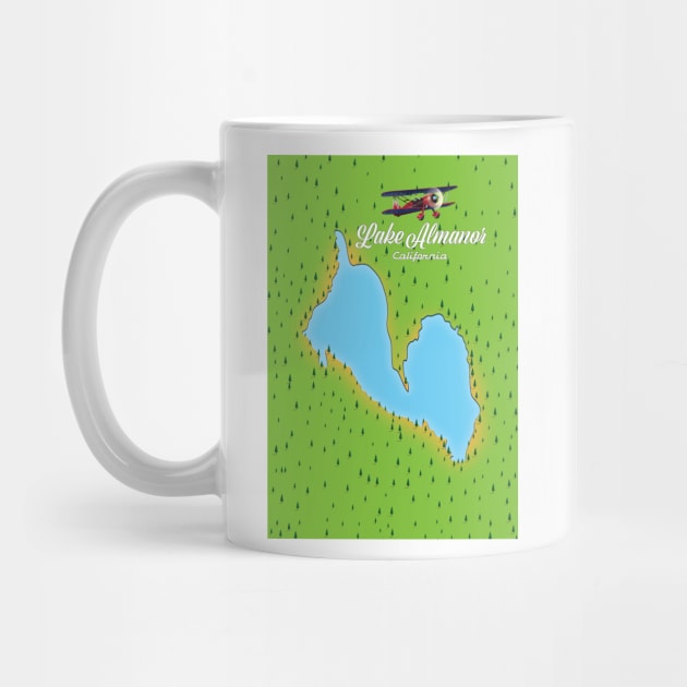 Lake Almanor California USA map by nickemporium1